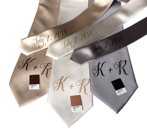 initial name monogram ties.